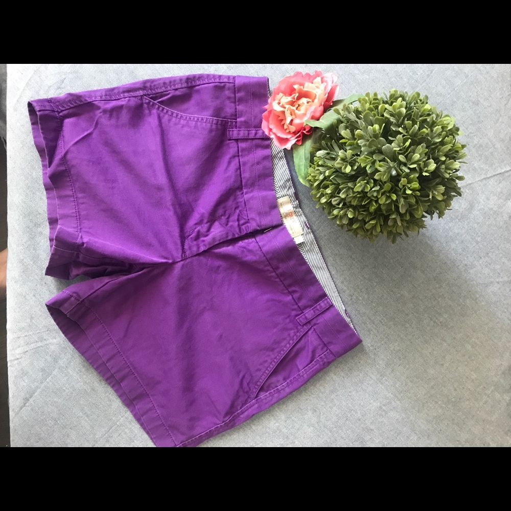 JCrew Purple Chino Shorts, Size 8